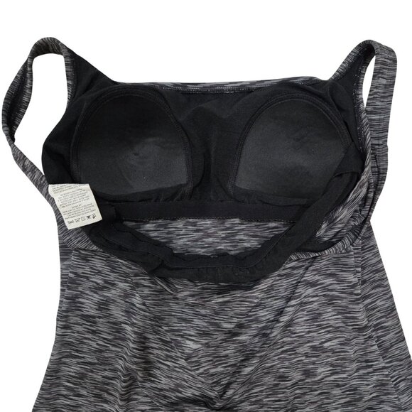 TYR Tankini Swim Top 8 Black Gray Lightly Padded Cups, Like New - Picture 4 of 4